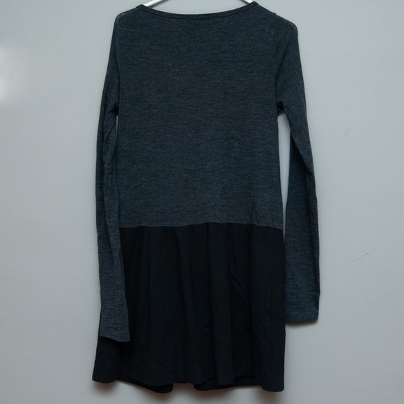 Theory Gray and Black Long Sleeve Dress - Picture 4 of 5
